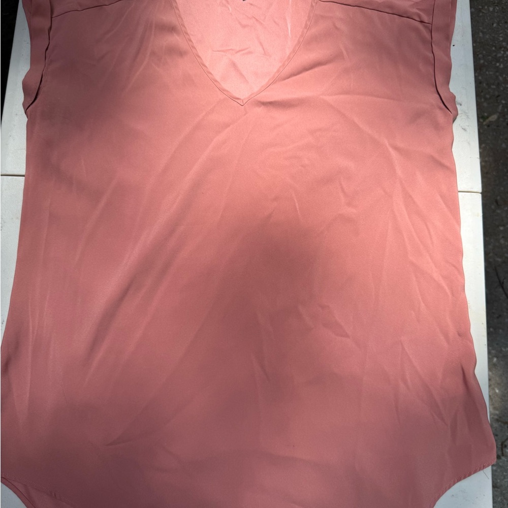 Women's Pink V-Neck Top